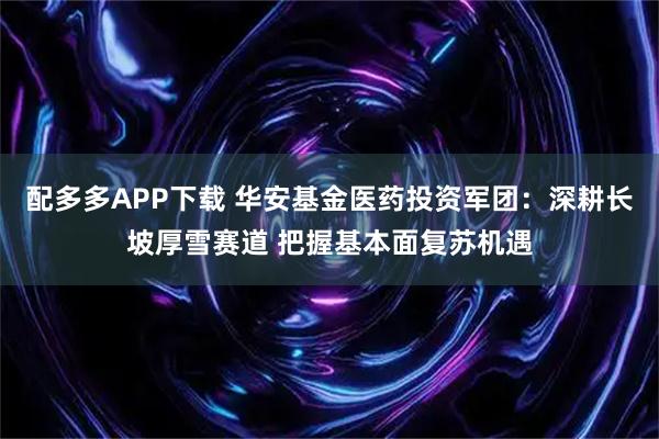 配多多APP下载 华安基金医药投资军团：深耕长坡厚雪赛道 把握基本面复苏机遇