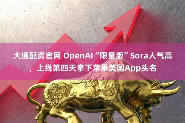 大通配资官网 OpenAI“限量版”Sora人气高，上线第四天拿下苹果美国App头名